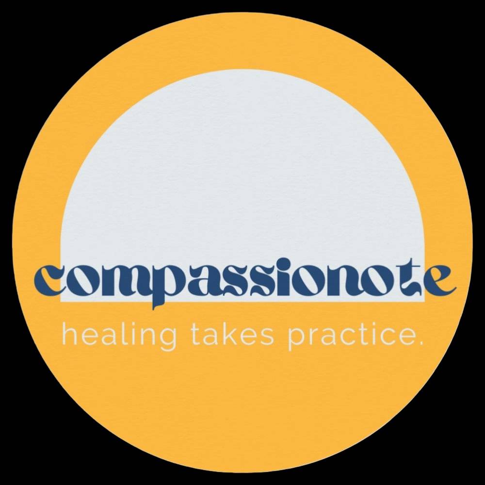 The logo of Compassionote, a place to support women through the transformative experience of motherhood.  