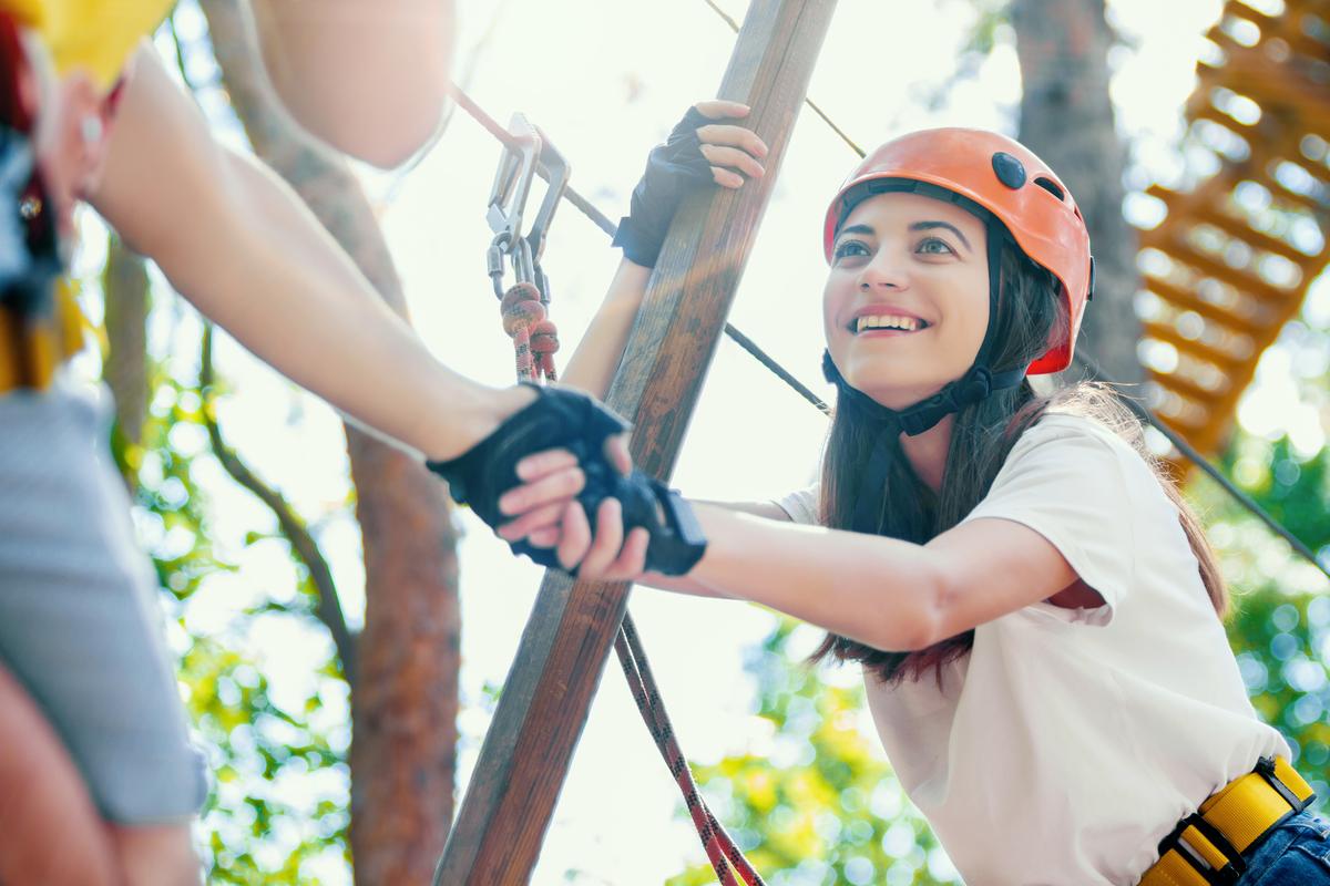 rope climbing park teens