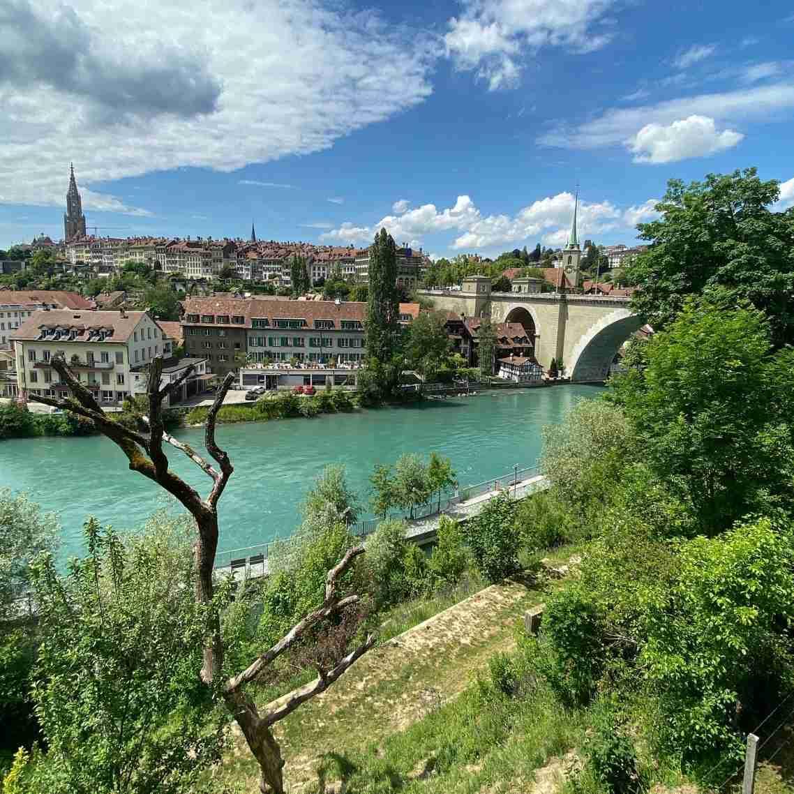 Bern river sunny day