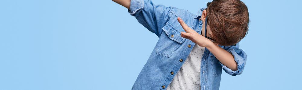 A teenage boy making a dance move at a dance class at Dance4Fun in Pfäffikon, Canton Schwyz, in Switzerland.