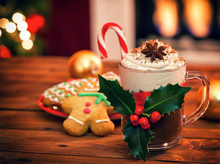 christmas cookie hot chocolate candy cane heisse schoggi weihnachts süssigkeiten