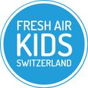 Fresh Air Kids Logo, white and blue 