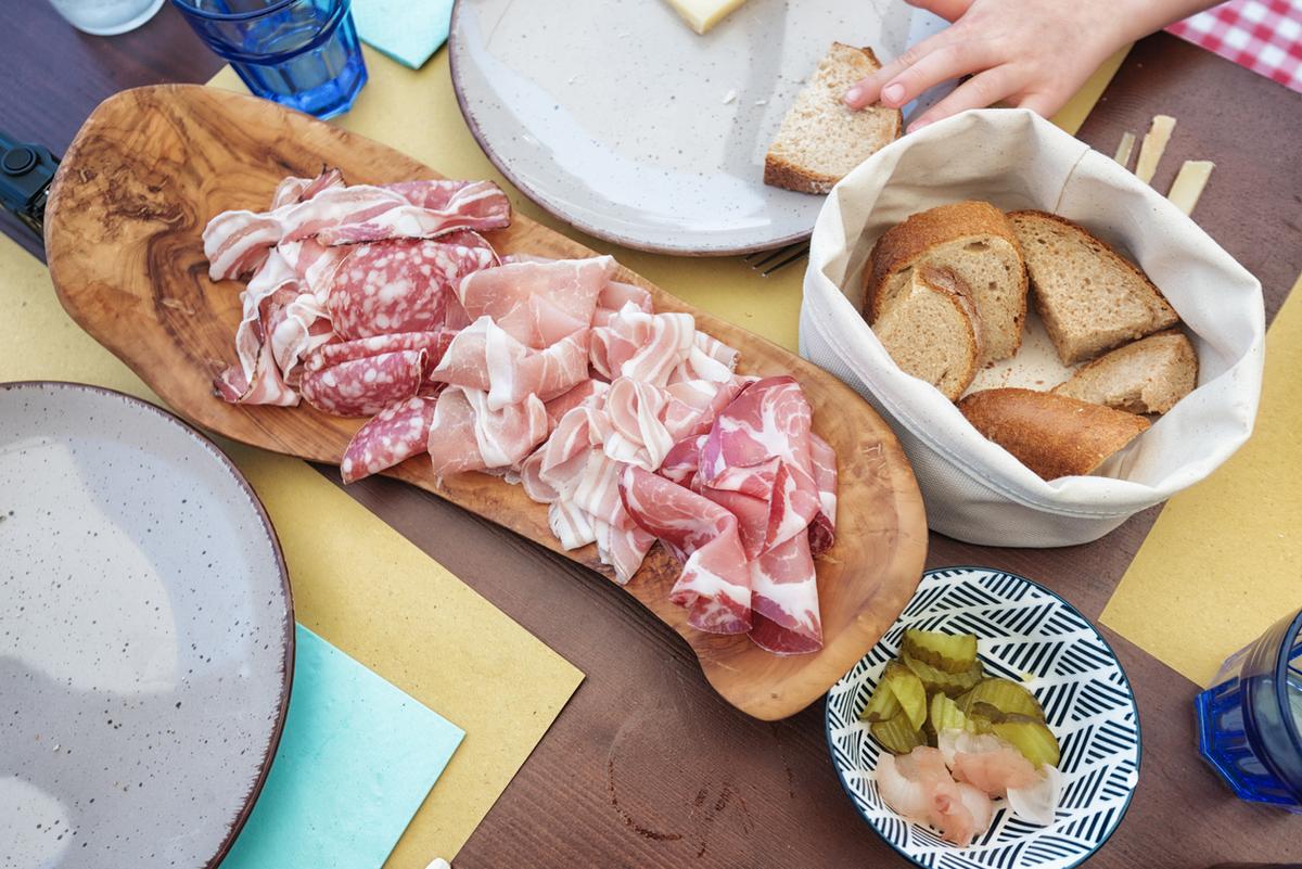 farm food cold meat platter