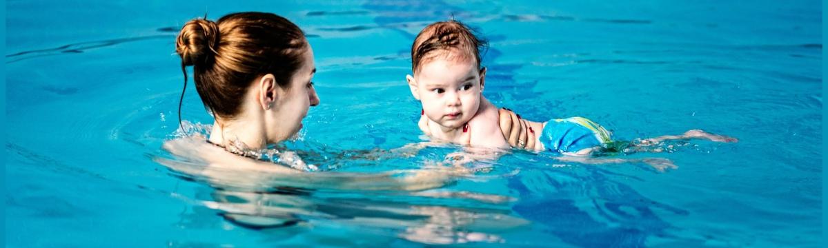 At K-Swim, young children can learn to swim safely through one-on-one private lessons.
