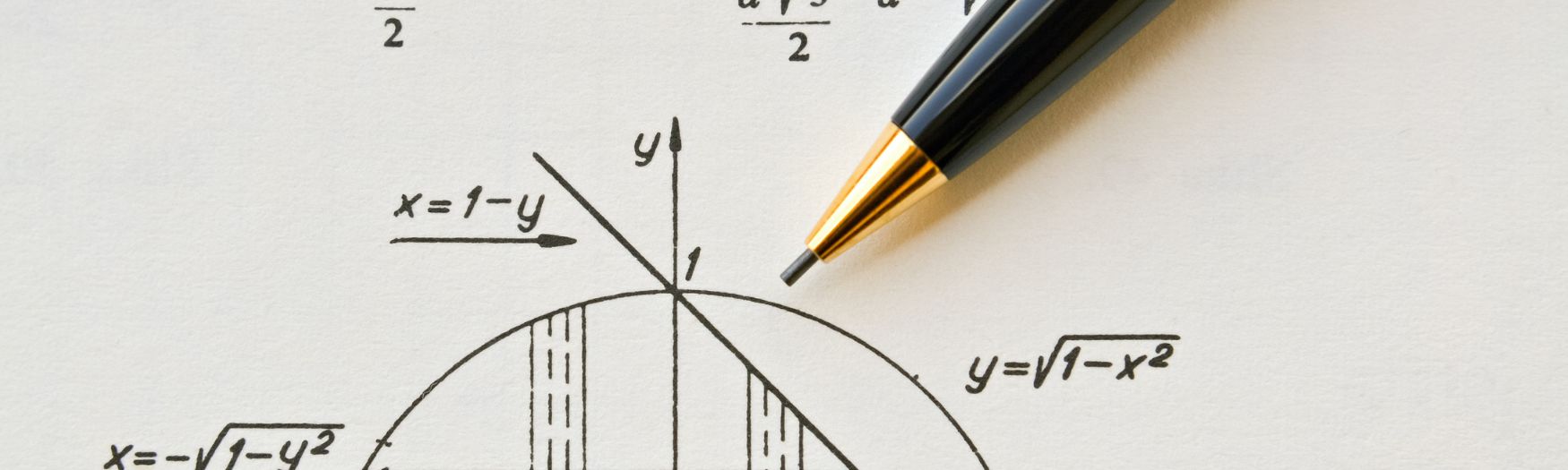 A clean white sheet of paper featuring a handwritten algebraic equation and a plotted curve. The image visually represents a mathematics tutoring session focused on algebra and graph interpretation—ideal for promoting personalized math support and engaging math workshops in Switzerland.